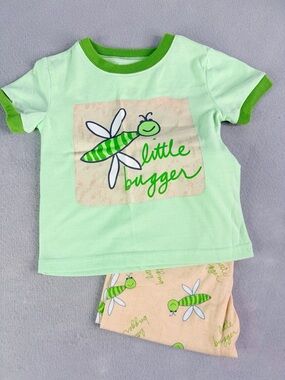 Wishes & Kisses From Sandra Magsamen 4T Pajama Set 2 Piece Little Bugger